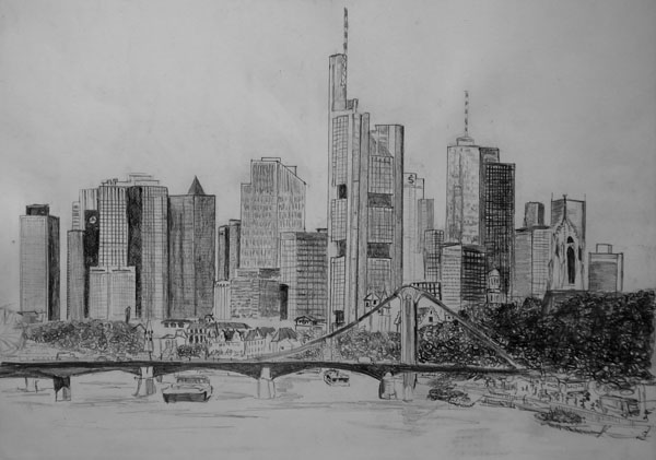 Frankfurt Skyline sw
